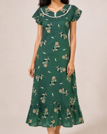 Frock Nighty (OLIVE GREEN)