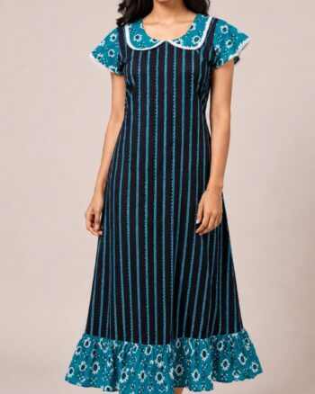 Frock Nighty (BROWN STRIPED)